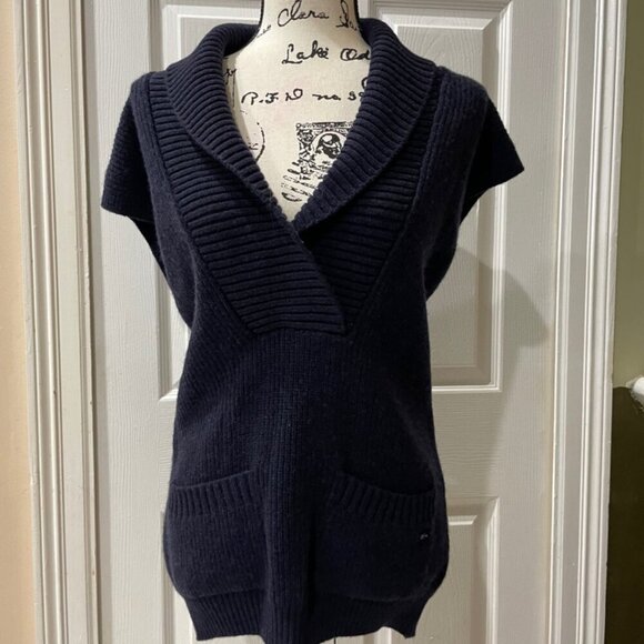 LACOSTE CHUNKY VEST 100%WOOL MADE IN FRANCE SIZE 44 US XL ICONIC SOPHISTICATED - Picture 4 of 15